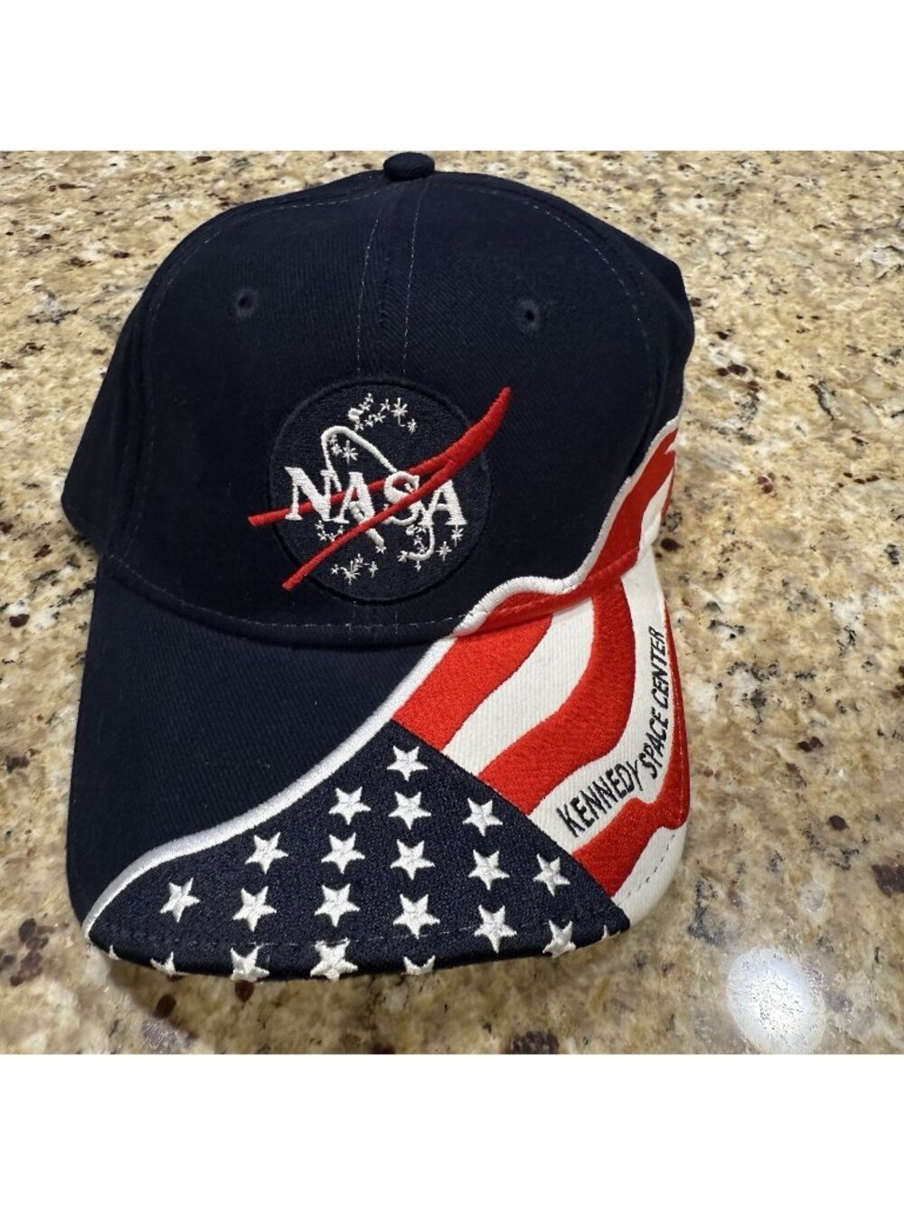 NASA Kennedy Space Center Hat Cap Blue Strapback Embroidered Official Logo NEW